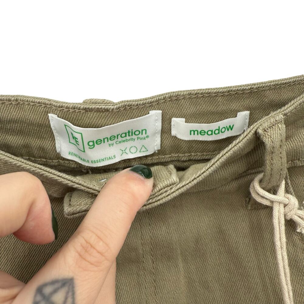 NEW Celebrity Pink Regeneration Green Shorts Size 13 / 31 Distressed Frayed NWT - Picture 7 of 7